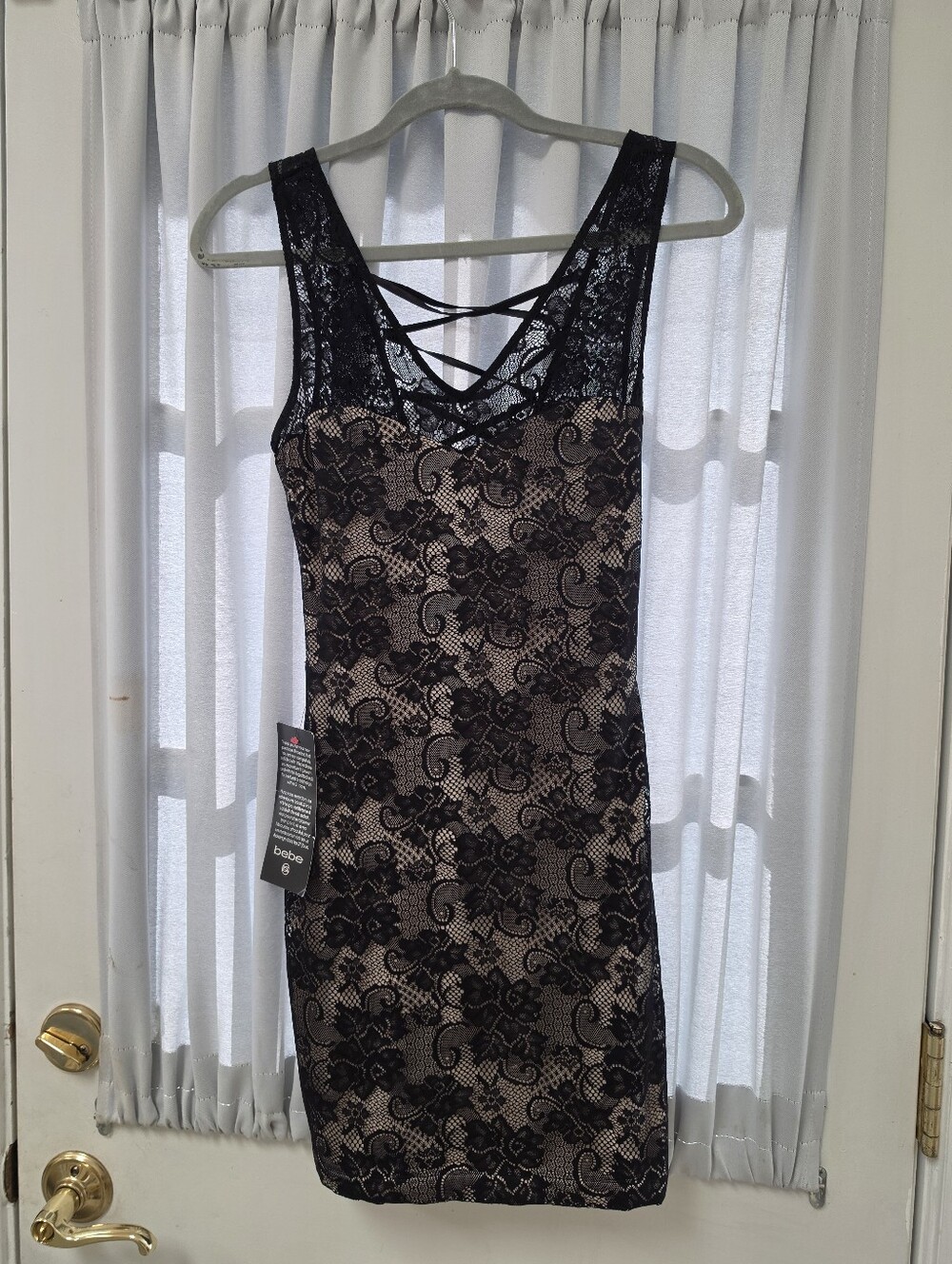 NWT Bebe All Over Lace Mini Dress